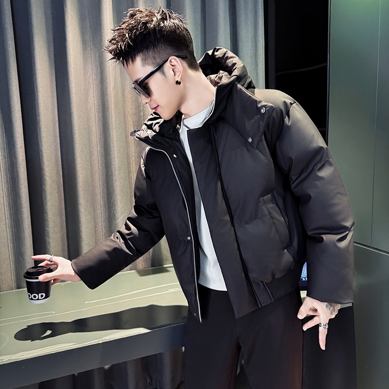 潮牌冬季小码S号连帽棉衣袄外套男矮小个子宽松棉服加厚保暖棉服