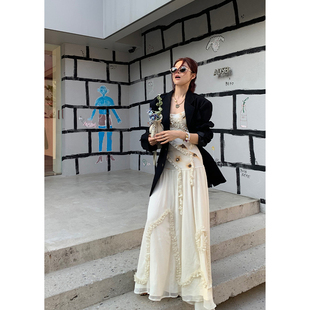 THREE 外套2025 GOOOD殷三吉闲摩登女郎流苏西装