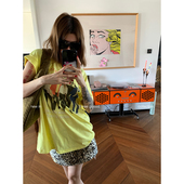 THREE T恤女打底内搭 乐队人物印花宽松大版 GOOOD殷三吉 音乐节