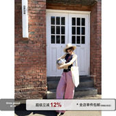 宽松慵懒直筒休闲遛弯裤 THREE 粉条纹 一眼心动 GOOOD殷三吉