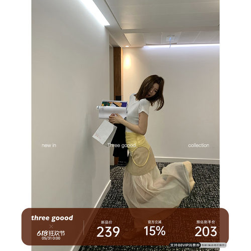 THREEGOOOD朦胧半纱半裙