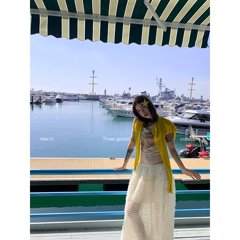 殷三吉层层蛋糕盘绣半身裙