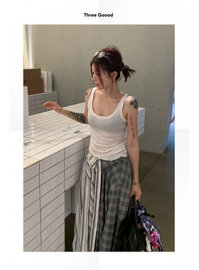 THREE GOOOD殷三吉 白日之梦百搭慵懒通勤风宽松背心