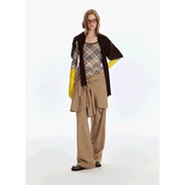 休闲裤 THREE 裤 女新款 GOOOD殷三吉 日落大道设计感绑带西装