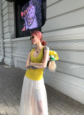 THREE GOOOD殷三吉100羊毛简约通勤百搭显瘦u领针织背心Y725S0063