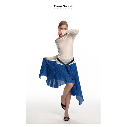 THREEGOOOD/三吉荡领打底衫