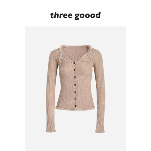 雪顶燕麦亲肤绒小翻边领毛织