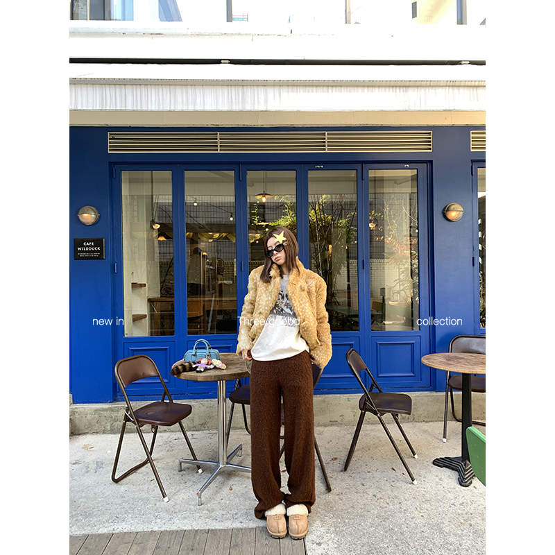 THREEGOOOD羊毛柔软宽松直筒裤