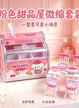 便利店冰箱微缩小冰柜模型摆件场景可爱家居装饰品儿童过家家玩具