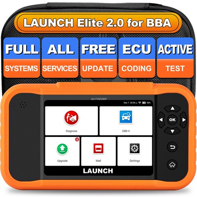海外版 LAUNCH X431 Creader Elite 2.0 BBA FGC OBD2 Scanner