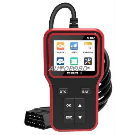 V302 OBD2 Scanner W/Upgraded Battery Tester CODE READER V620