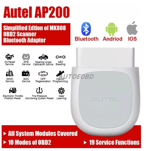 海外版Autel AP200 OBD2 Diagnostic Scanner 道通汽车故障检测仪