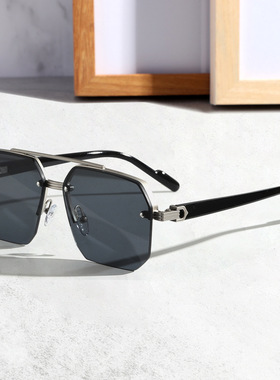 2025新款太阳镜男士时尚防紫外线驾驶眼镜高级感飞行员双梁墨镜潮
