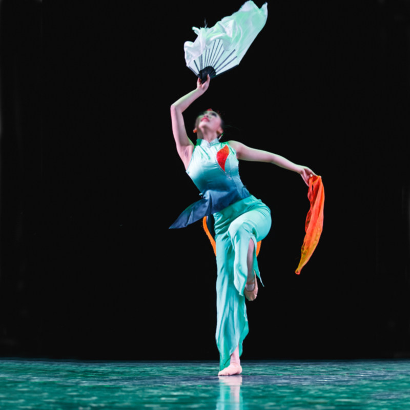 胶州秧歌扇子舞翠狐同款桃李杯演出舞蹈服女艺考剧目服民族舞定制