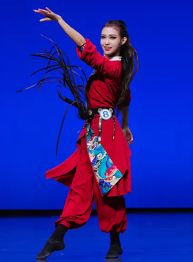 少年行演出服女中国风古装侠客剑舞表演服古典舞剧目服艺考服男
