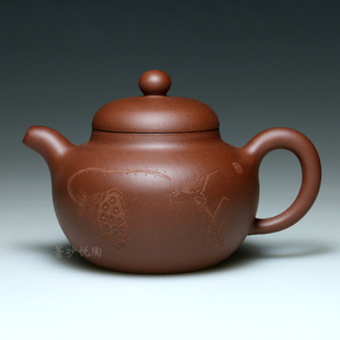 菁砂悦陶宜兴紫砂壶泡茶壶水壶原矿紫神泥250CC名家纯手工雅趣壶