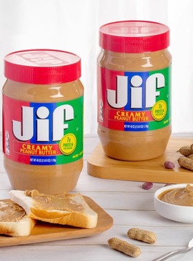 美国进口JIF吉夫颗粒顺滑花生酱1.13kgCreamy Peanut Butter积富