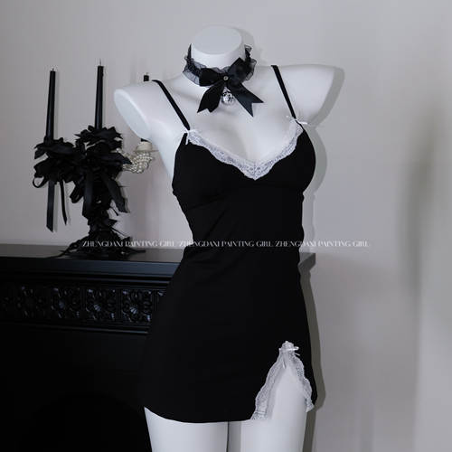 午夜很甜性感蝴蝶结睡裙