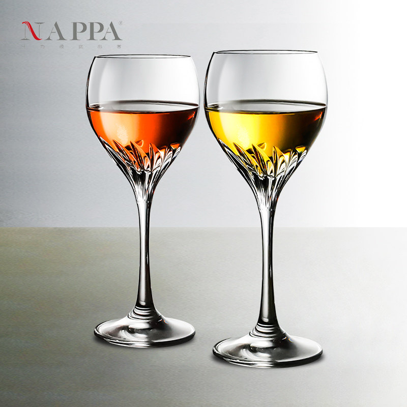 NAPPA欧式水晶红酒杯 德国进口刻花家用葡萄酒高脚甜酒杯送礼