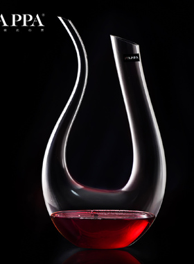 NAPPA 水晶玻璃醒酒器天鹅壶红酒快速分酒器U型竖琴醒酒壶