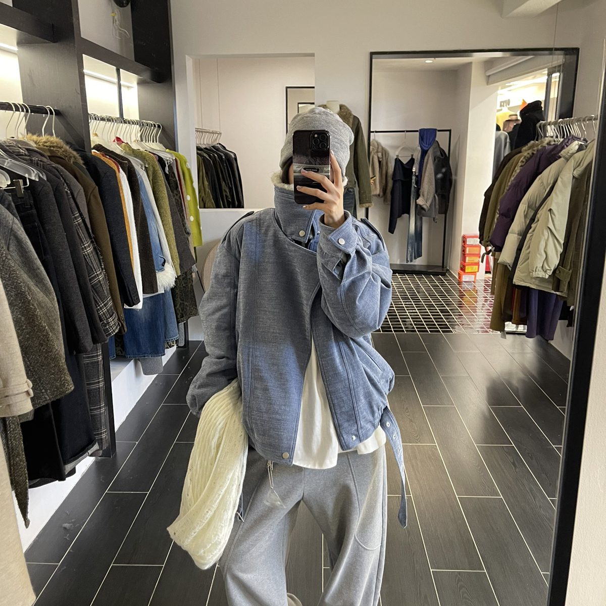 IN.CHOOSE U-IN.chooseu机车夹克版型保暖羽绒服外套80008