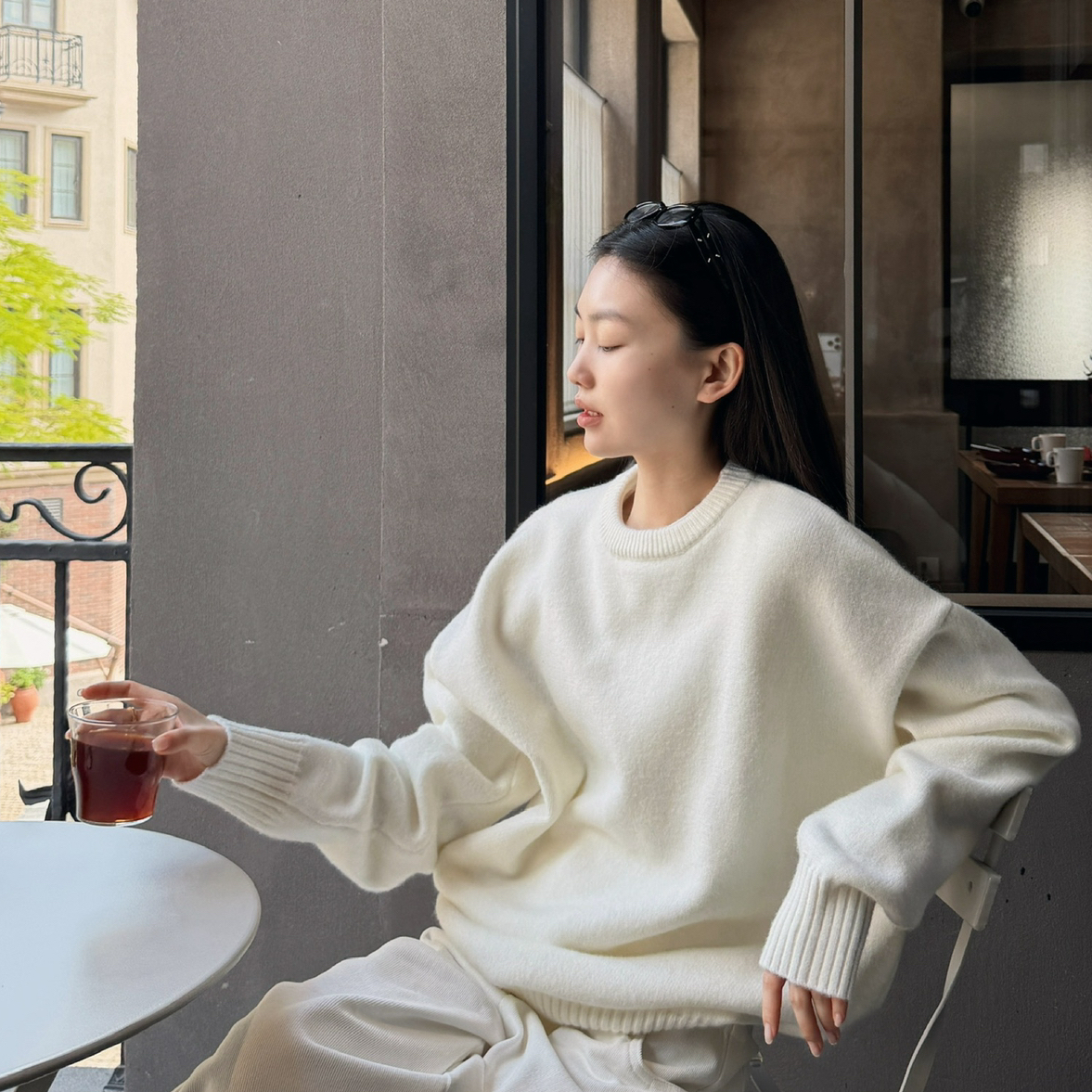 HUMSMR-冬上新氛围感亮色系慵懒风加厚保暖毛衣（含8羊毛）BM1228