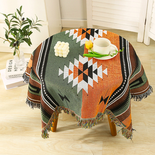 现代简约户外露营桌布四人六人桌布家用装饰毯防尘