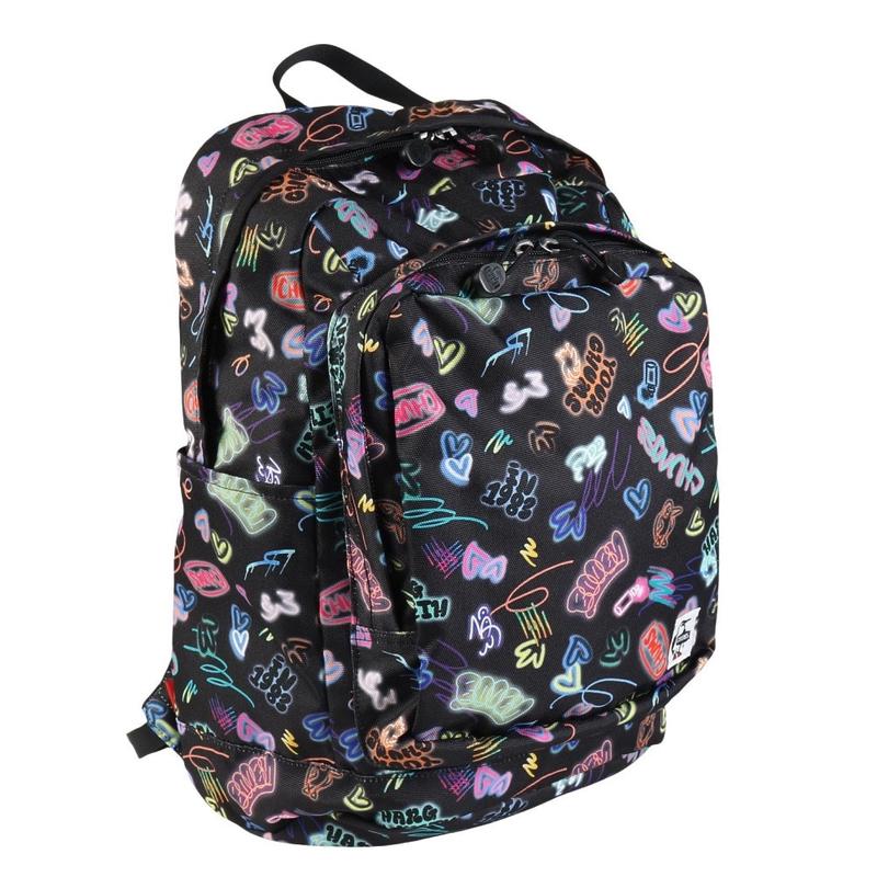 代购CHUMS男女运动双肩包A4收纳笔记本电脑隔层侧边储物口袋