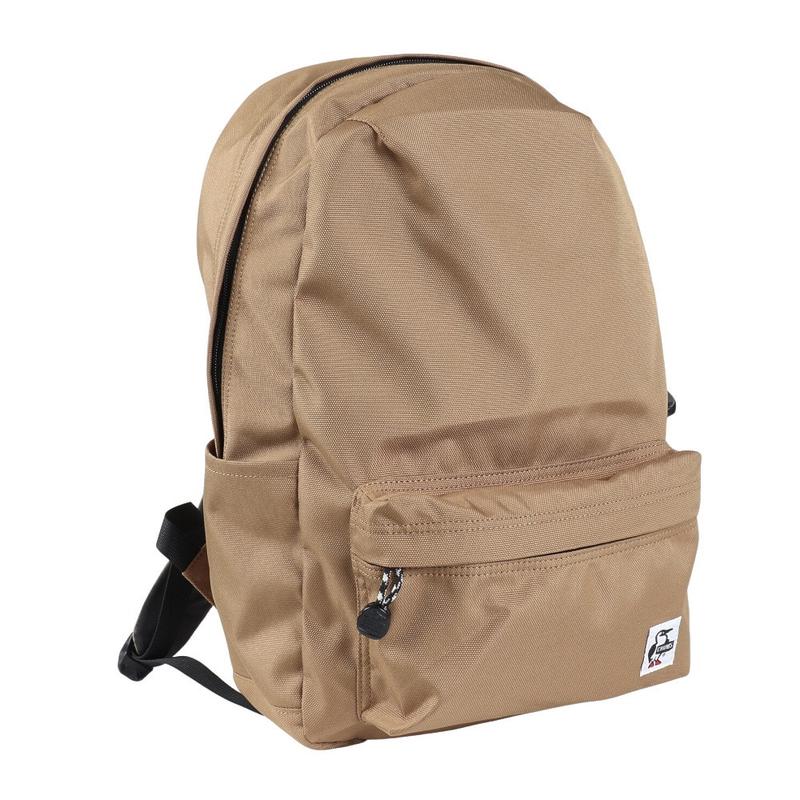 代购CHUMS男女双肩包大容量前袋拉链侧边水瓶口袋内袋收纳卡其色