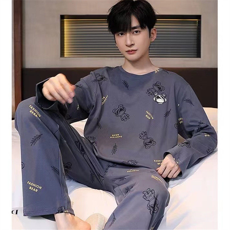 可爱男士睡衣春秋款2026新款长袖长裤可爱风印花套头家居服两件套,女士内衣/男士内衣/家居服,睡衣/家居服套装,淘宝优惠券,粉丝福利购,淘宝优惠卷