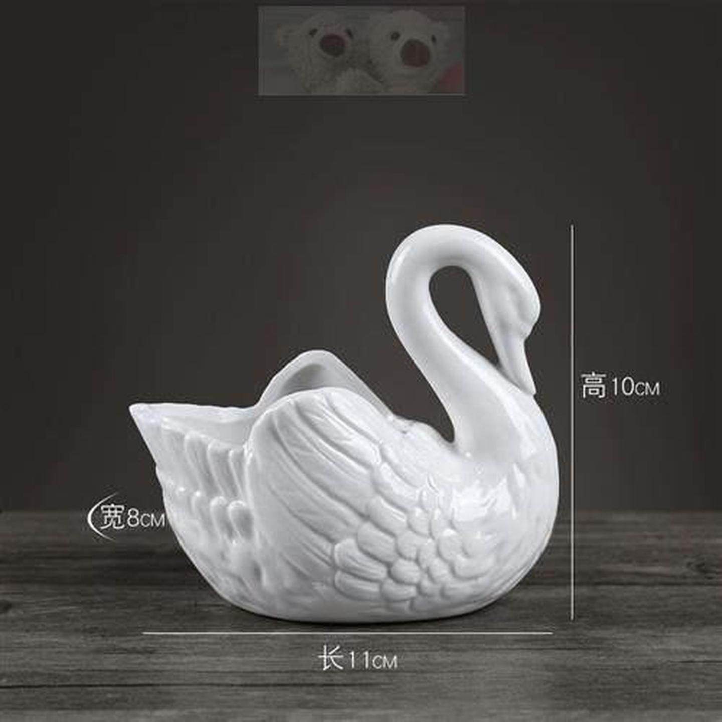 北欧家居简约天鹅陶瓷摆件客厅桌面饰品烛台花器盆鱼缸装饰小摆设,家居饰品,装饰摆件,淘宝优惠券,粉丝福利购,淘宝优惠卷