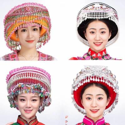 瑶族苗族彝族傈僳族普米族舞台演出帽子精品女帽