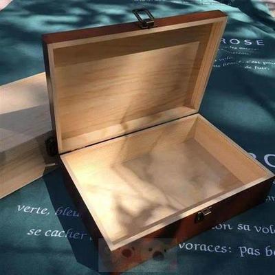 家谱木盒汉服收纳盒木盒子带锁复古头钗礼物盒刻字长方形加厚木盒