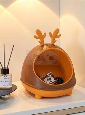 入户玄关钥匙收纳摆件创意鹿角收纳盒鞋柜摆设家居客厅桌面装饰品