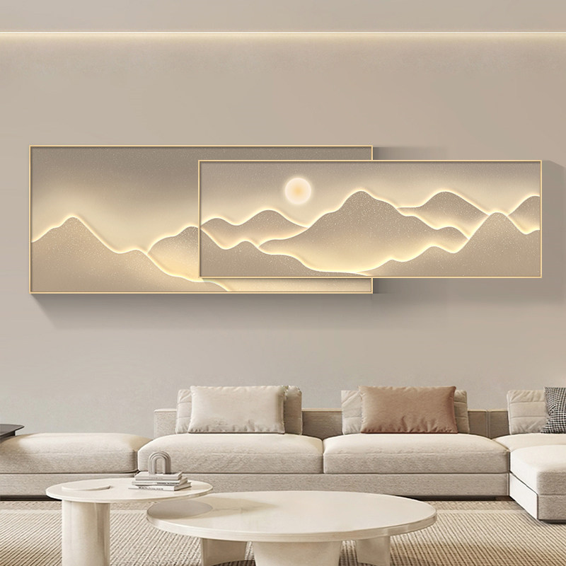 大气轻奢客厅装饰画背有靠山壁画奶油风高级感沙发背景墙山水挂画,家居饰品,现代装饰画,淘宝优惠券,粉丝福利购,淘宝优惠卷