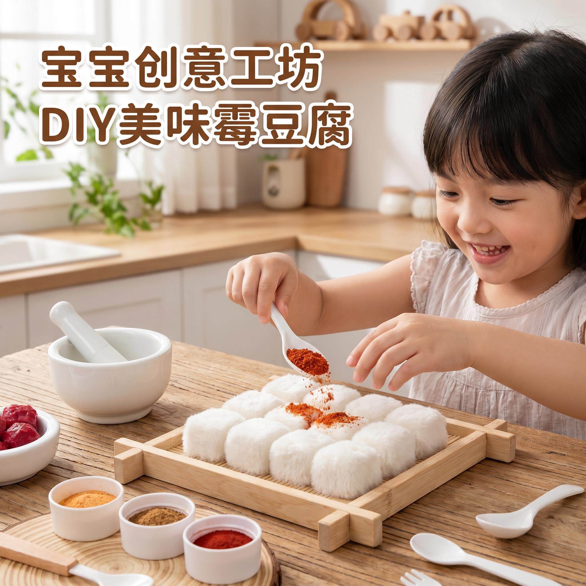 手工霉豆腐玩具男女孩过家家仿真食物材料包新款亲子互动益智道具