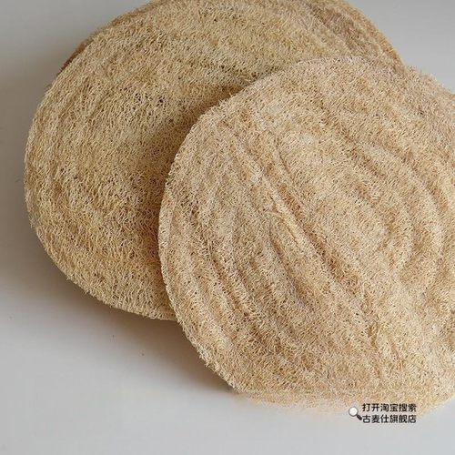 丝瓜络蒸笼布不粘锅网红丝瓜瓤笼布圆形烘焙垫笼布蒸笼丝瓜垫