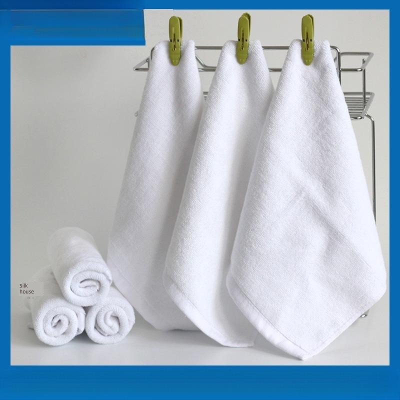 白色小方巾30*30酒店餐厅航空幼儿园全棉小毛巾