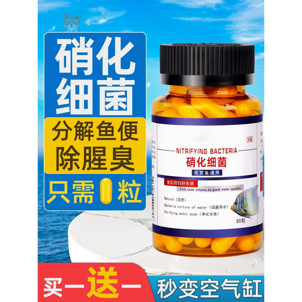 硝化细菌鱼缸专用胶囊净水剂一滴清水质清澈剂养鱼药水族消化鱼用
