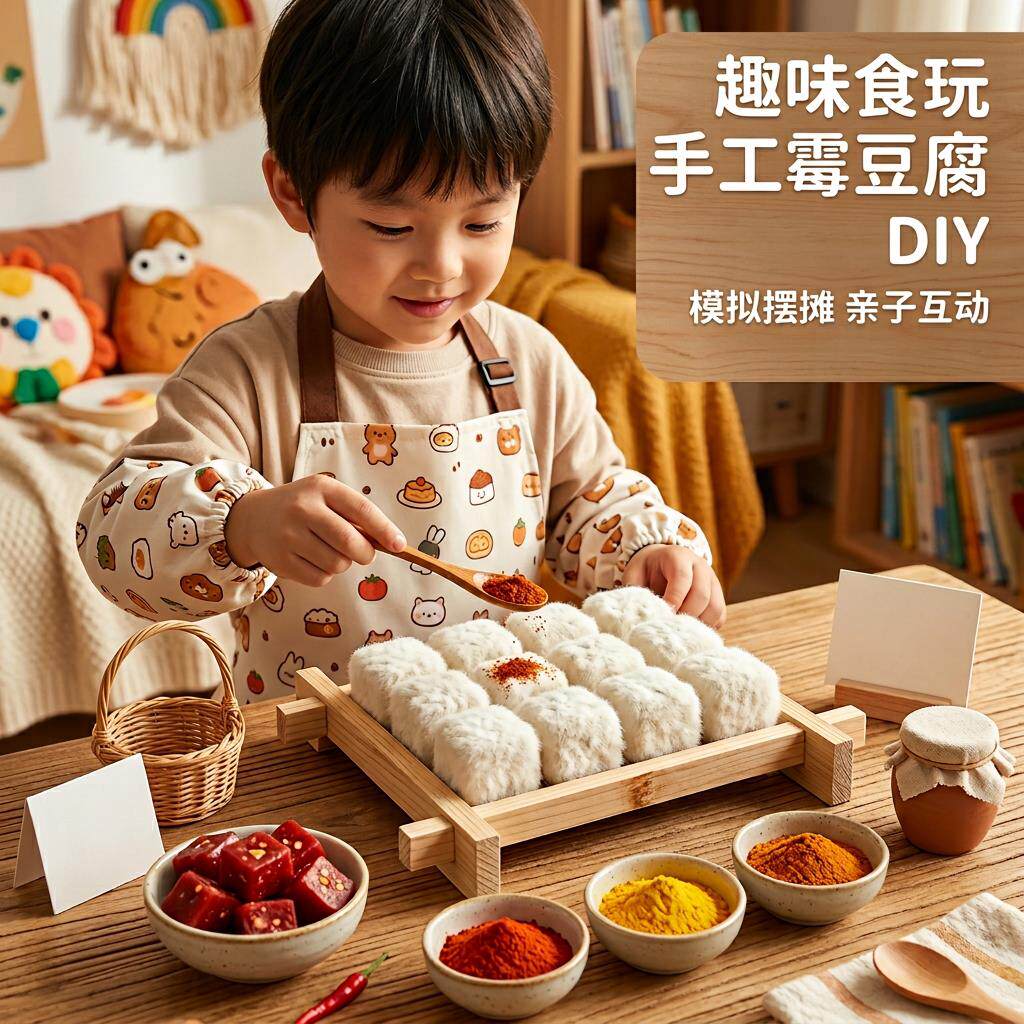 霉豆腐玩具套装女生手工diy材料包自制仿真食物模型学生互动解压