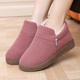加绒女棉鞋 老北京布鞋 冬季 加厚保暖妈妈棉靴外穿羊毛绒短靴女防滑