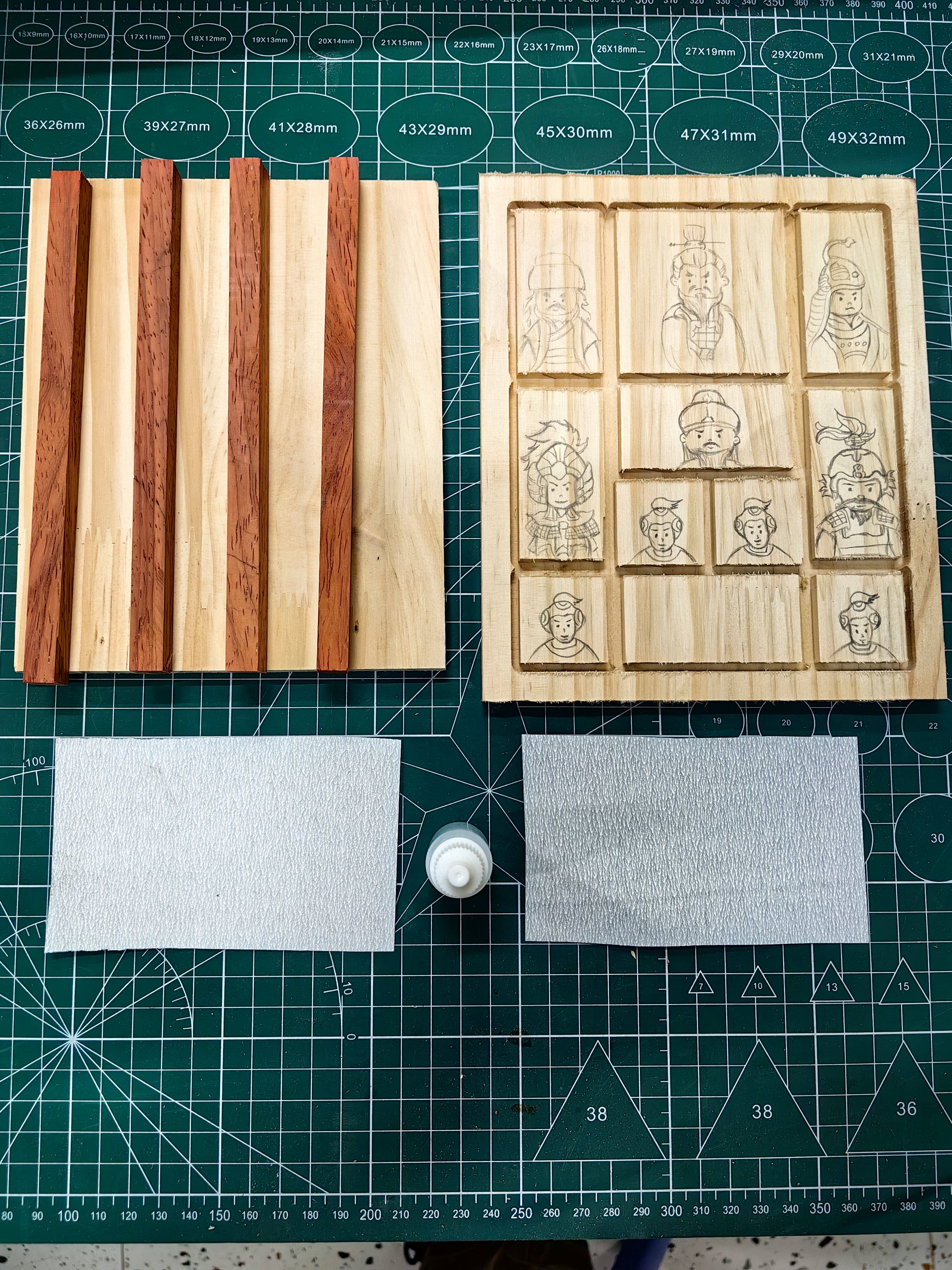 手工diy数字华容道三国华容道自己手工制作的学校劳技课木工坊材