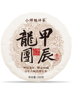 甲辰龙团云南普洱茶生茶生普沱茶200g小师姐评茶