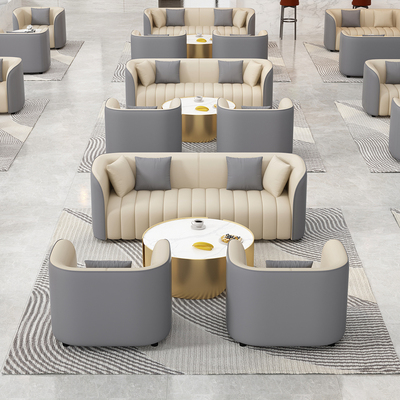 轻奢酒店大堂会客洽谈沙发桌椅美容院大厅办公接待商务等候沙发椅
