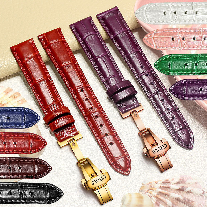 手表带蝴蝶扣西腾真皮