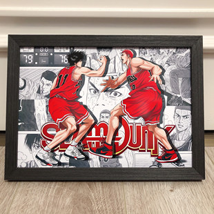 灌篮高手世纪击掌背景青春现代动漫挂画落地画摆台相框海报