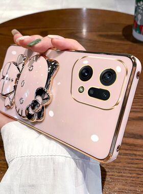 适用oppofindx5手机壳findx5pro保护oppo硅胶套5G全包防摔por带镜子fandx软壳find女x5支架oppox天玑版oppofx