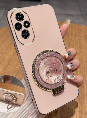 适用华为荣耀200手机壳honor200pro保护硅胶套ELI一AN00镜头全包防摔软ELP流沙por女新款高级感带支架pr0创意