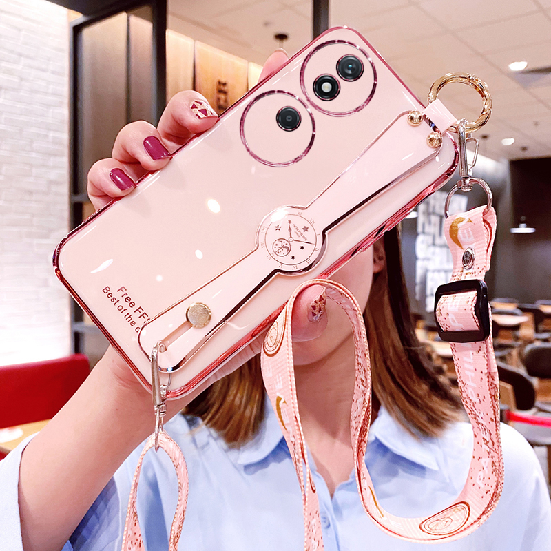 时尚创意腕带★带斜挎挂绳★轻奢电镀金边