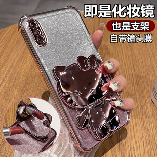 适用iPhoneX手机壳苹果XS保护iphone硅胶套XR自带镜头膜全包xmax防摔max透明xsxmax软壳支架镜子ipx新款 ip女x